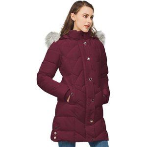 Women's Winter Long Puffer Coats Warm Jackets Parka With hood Waterproof